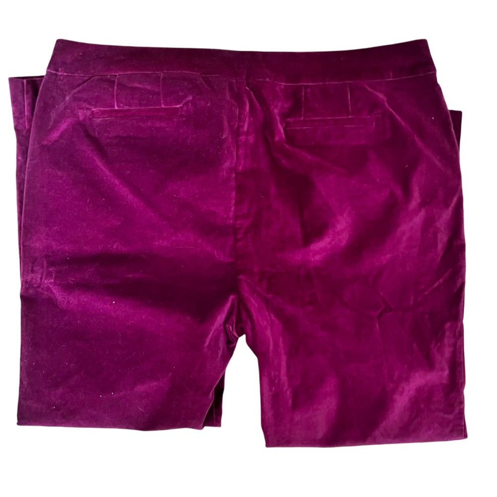 Boden Cranberry Velvet Straight Leg Trousers 18L NWT - Picture 3 of 9